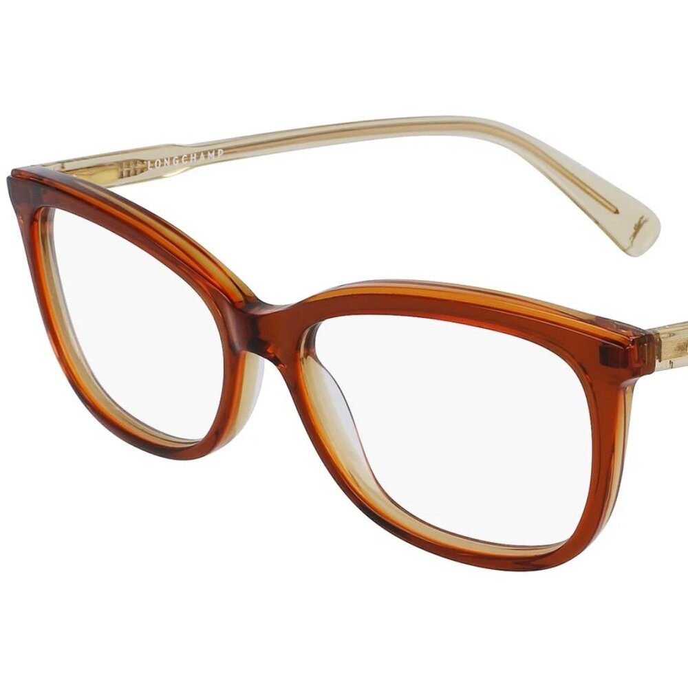 Longchamp LO2718 233 Eyeglasses Caramel Square Frame 54mm Women’s